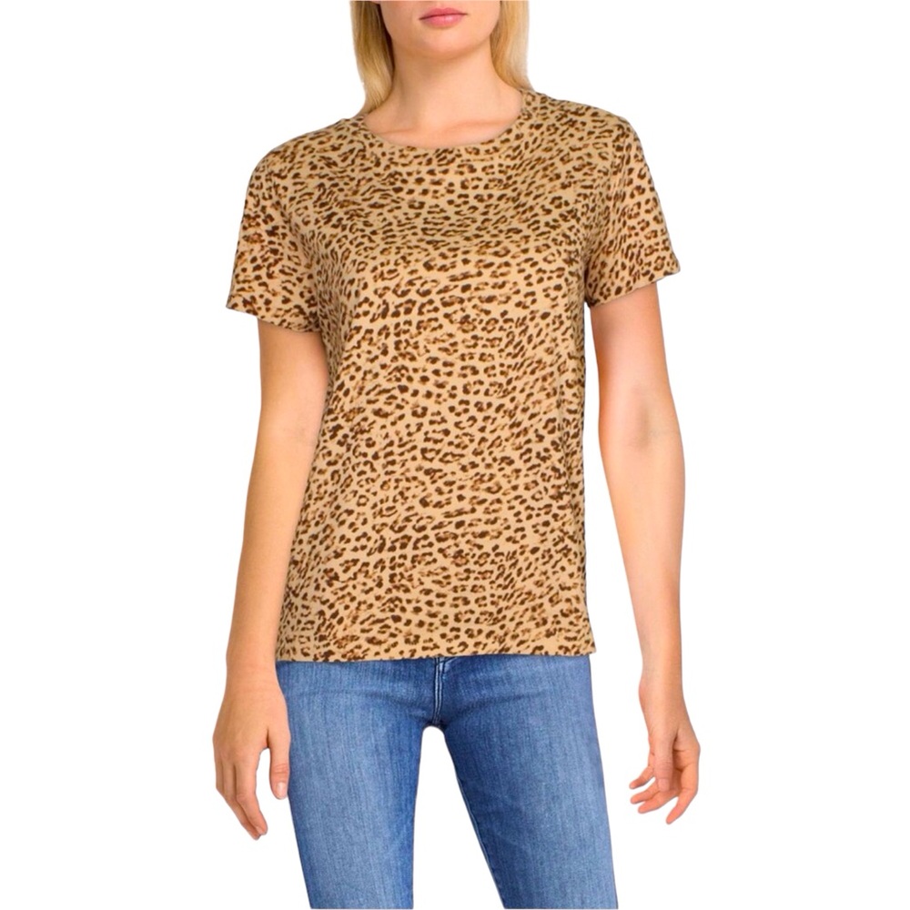 n:Philanthropy Leopard Print Tee Shirt Women Color Mocha Size M